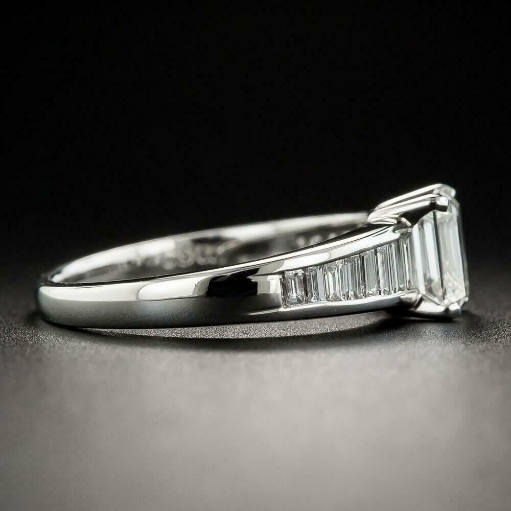 2.80Ct White Emerald Cut Solitaire Ring | Wedding Ring For Bridal | Customize Ring For Women