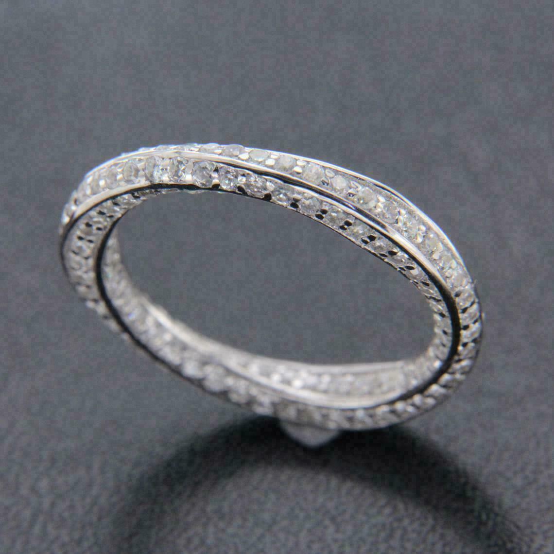 2.70Ct White Round Cut Full Eternity Band Ring | Anniversary Band Ring | Proposal Band Ring