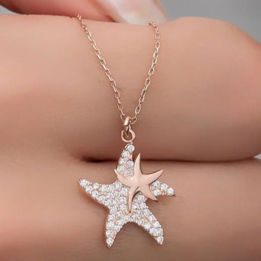 Starfish Shape 2.77Ct White Round Cut Cluster Pendant | Anniversary Gift Pendant For Women | Gorgeous Pendant For Her | Thank You Gift Pendant