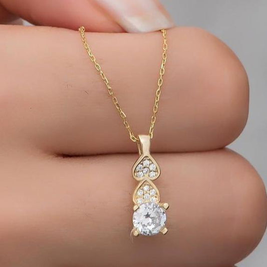 2.55Ct White Round Cut Solitaire Pendant | Daily Wear Pendant | Statement Pendant | Birthstone Pendant For Women