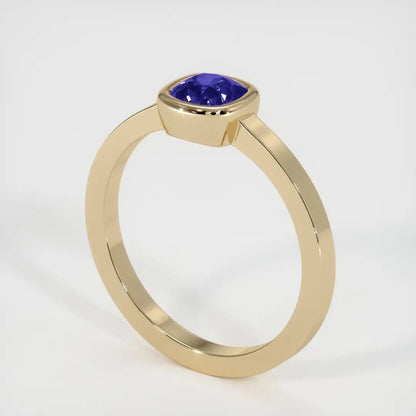 2.4Ct Blue Cushion Cut Bezel Ring | Birthstone Ring For Women | Statement Ring | Classic Ring