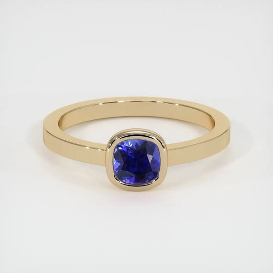 2.4Ct Blue Cushion Cut Bezel Ring | Birthstone Ring For Women | Statement Ring | Classic Ring