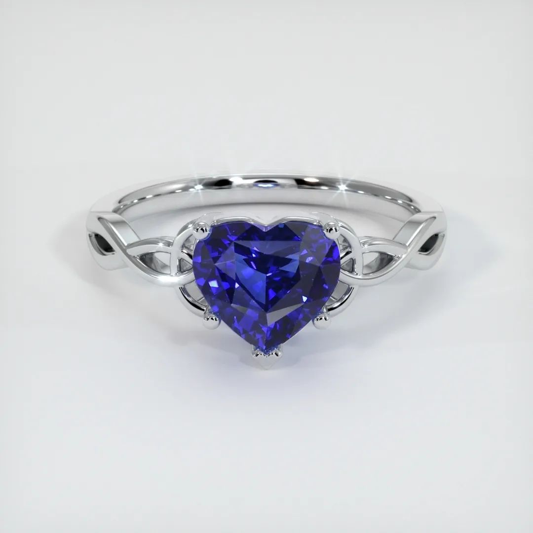 Infinity 2.5Ct Blue Heart Cut Solitaire Ring For Her | Proposal Ring For Love | Valentine's Gift Ring | Single Stone Ring