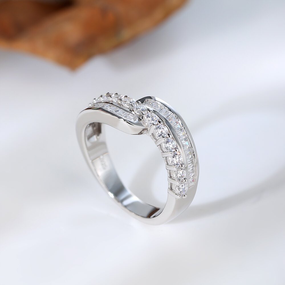 2.95Ct Round Cut Half Eternity Band Ring | Anniversary Gift Ring | Best Gift For Wife