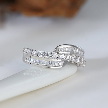 2.95Ct Round Cut Half Eternity Band Ring | Anniversary Gift Ring | Best Gift For Wife