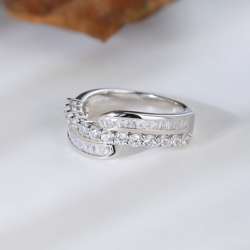 2.95Ct Round Cut Half Eternity Band Ring | Anniversary Gift Ring | Best Gift For Wife