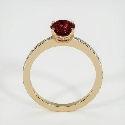 2.4CT Red Round Cut Solitaire Ring | Engagement Ring For Fiancee | Proposal Ring | Daily Wear Ring