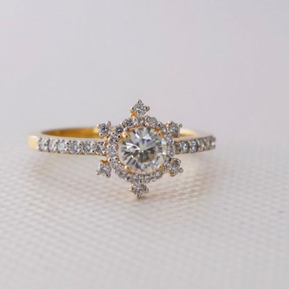 2.50Ct White Round Cut Halo Ring | Customize Ring For Her | Timeless Design | Bridal Jewelry