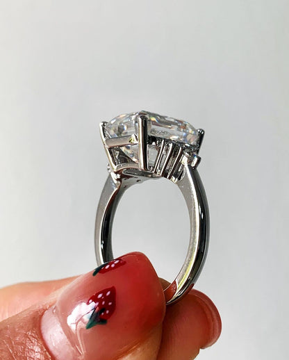 3.10Ct White Emerald Cut Solitaire Ring | Party Wear Ring For Her| Women Jewelry