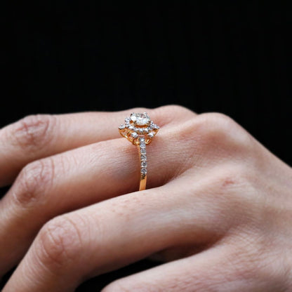 2.50Ct White Round Cut Halo Ring | Customize Ring For Her | Timeless Design | Bridal Jewelry