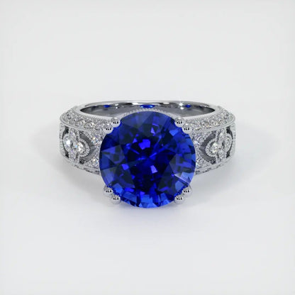 Vintage 3.2Ct Blue Round Cut Solitaire Ring | Engagement Bride Ring | Designer Ring For Her | Jewelry For Women