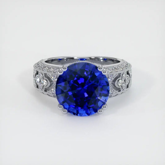 Vintage 3.2Ct Blue Round Cut Solitaire Ring | Engagement Bride Ring | Designer Ring For Her | Jewelry For Women