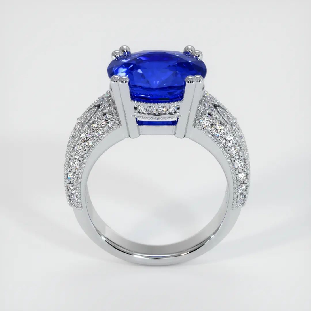 Vintage 3.2Ct Blue Round Cut Solitaire Ring | Engagement Bride Ring | Designer Ring For Her | Jewelry For Women