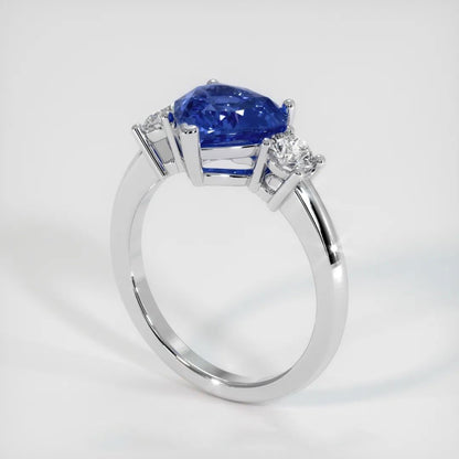 2.8Ct Blue Heart Cut Three Stone Ring | Party Wear Ring For Women | Lovable Ring For Her | Fancy Ring