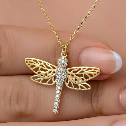 Dragonfly Shape 3.10Ct White Round Cut Cluster Pendant | Special Occasion Pendant | Sophisticated Pendant | Glamorous Pendant For Women