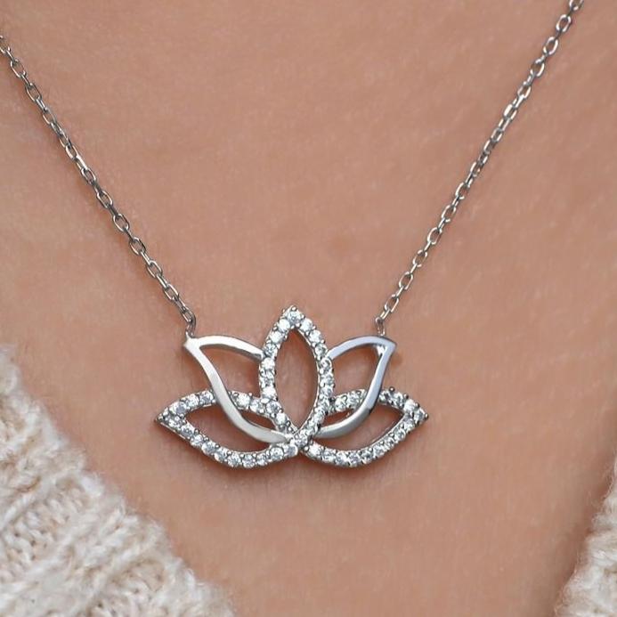 Lotus Flower Shape 2.50Ct White Round Cut Pave Pendant | Wedding Gift Pendant For Bridal | Women Jewelry | Bridal Jewelry Collection