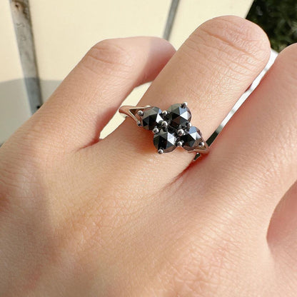 2.77Ct Black Round Cut Prong Ring | Surprise Gift Ring For Her | Promise Ring For Girlfriend | Fashion Jewelry