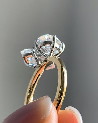 3.20Ct White Marquise And Pear Cut Two Stone Ring | Toi Et Moi Ring | Engagement Ring For Fiancée