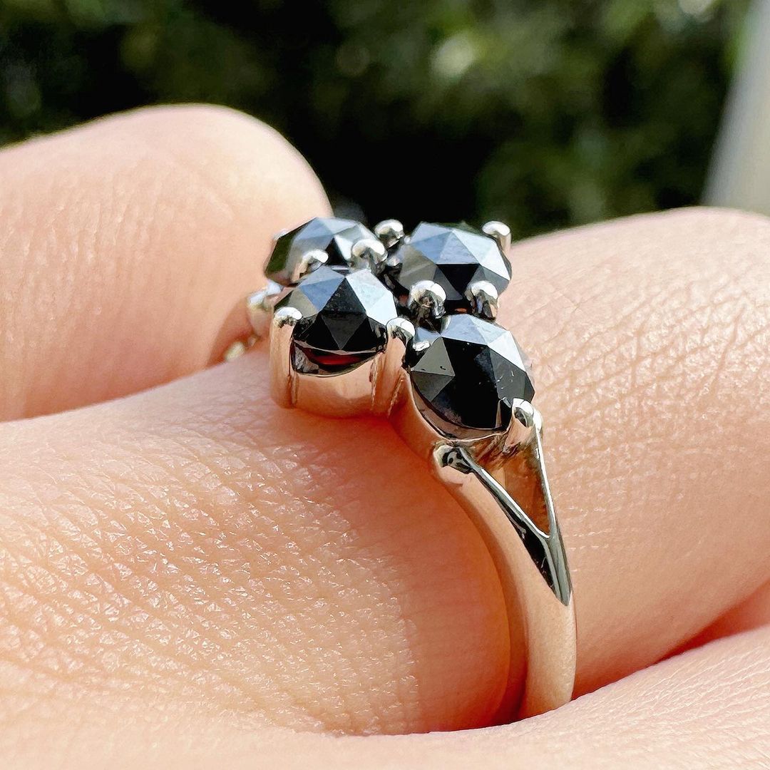 2.77Ct Black Round Cut Prong Ring | Surprise Gift Ring For Her | Promise Ring For Girlfriend | Fashion Jewelry