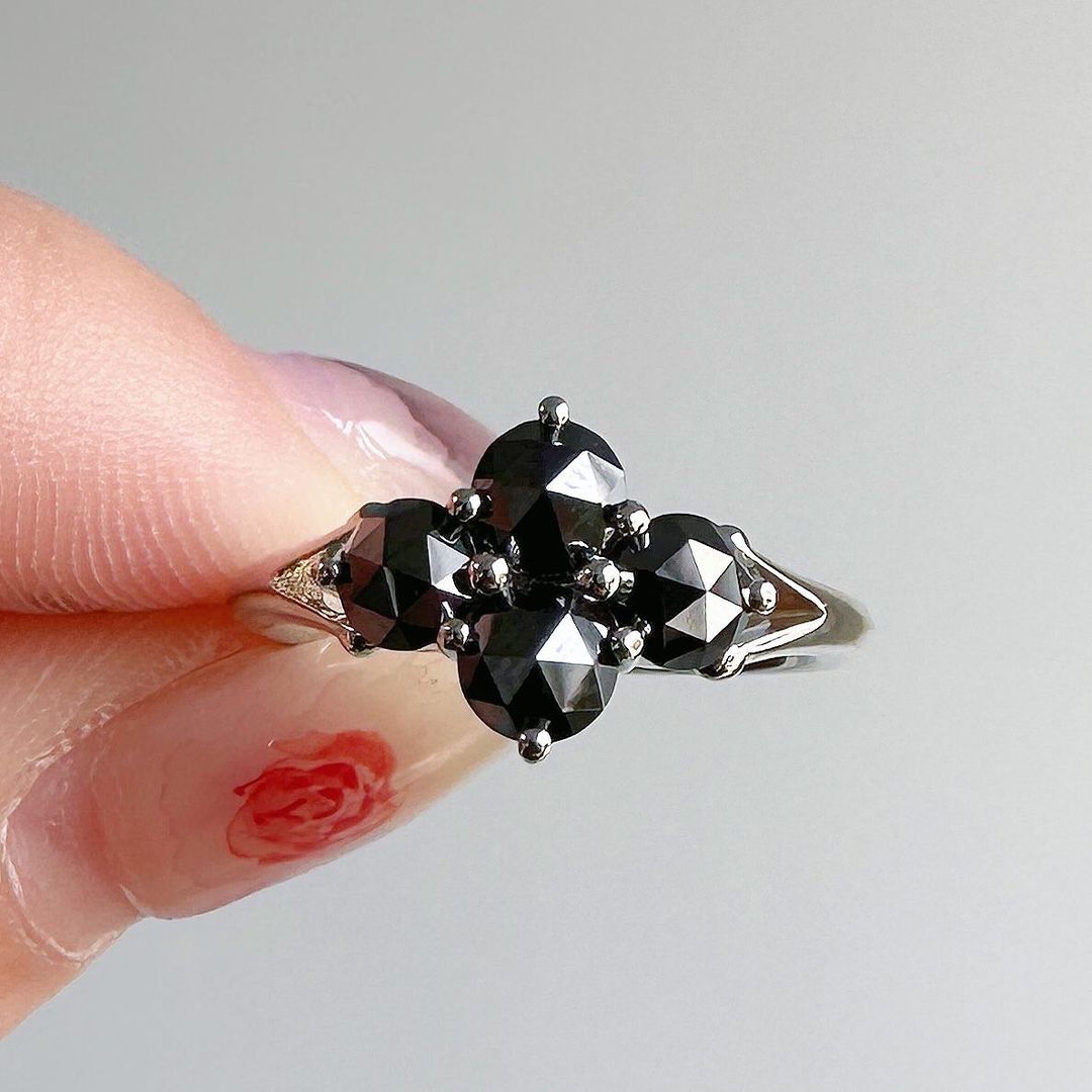 2.77Ct Black Round Cut Prong Ring | Surprise Gift Ring For Her | Promise Ring For Girlfriend | Fashion Jewelry