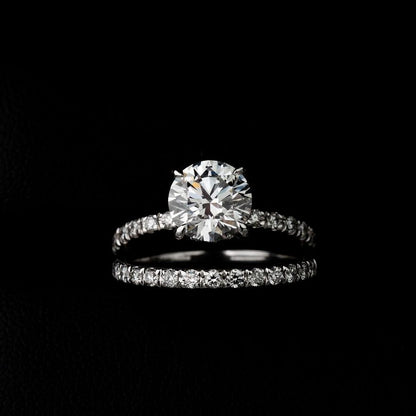 2.88Ct White Round Cut Solitaire Ring Set | Anniversary Gift Ring Set | Fashion Jewelry