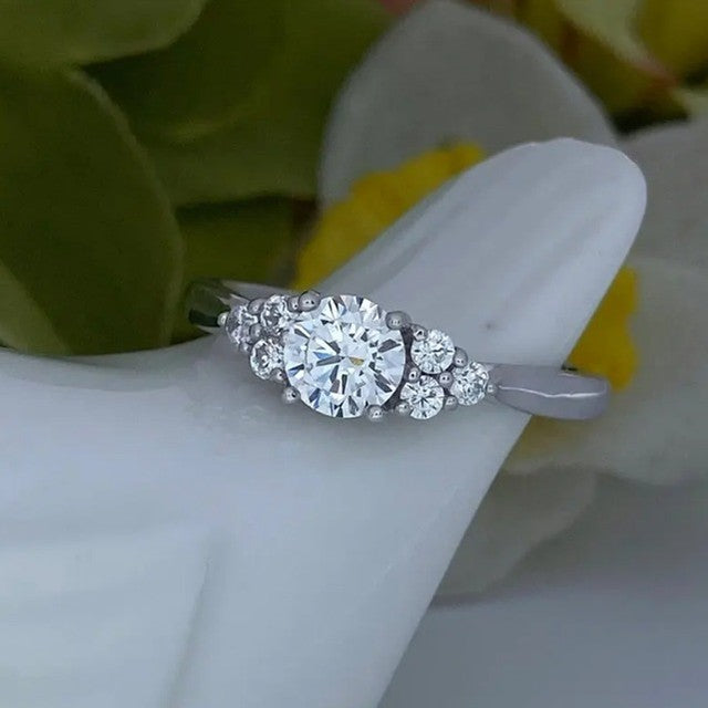 2.50Ct White Round Cut Solitaire Ring | Birthday Gift Ring For Her | Customize Ring For Women