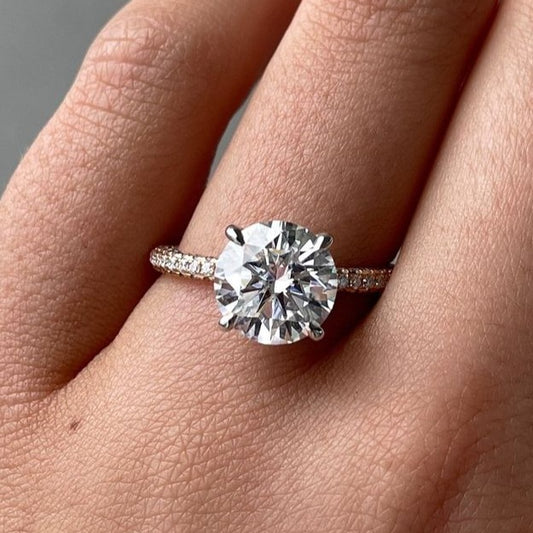 2.85Ct White Round Cut Solitaire Ring | Anniversary Gift Ring For Wife | Bridal Jewelry