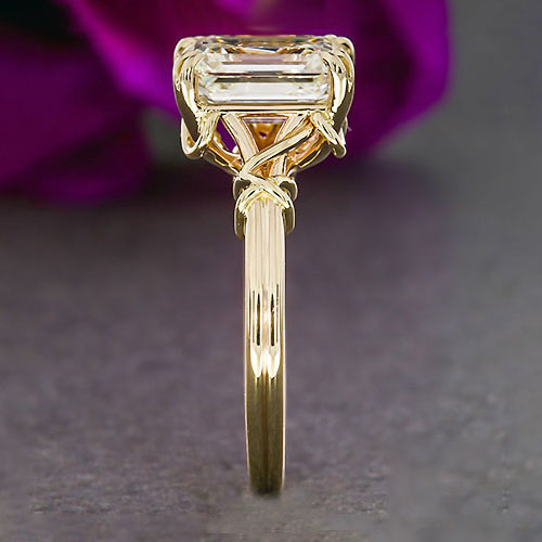 3.10Ct White Emerald Cut Solitaire Ring | Party Wear Ring For Women | Luxury Jewelry