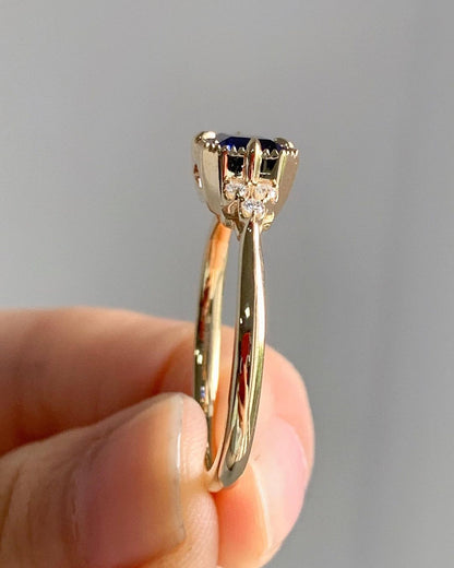 2.60Ct Blue Emerald Cut Solitaire Ring | Proposal Ring | Anniversary Gift Ring For Women