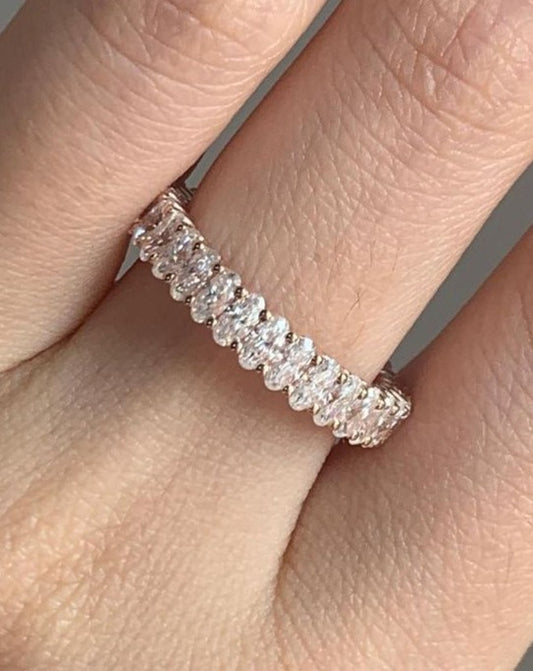 3.50Ct Oval Cut Full Eternity Band Ring | Anniversary Gift Band Ring | Timeless Design