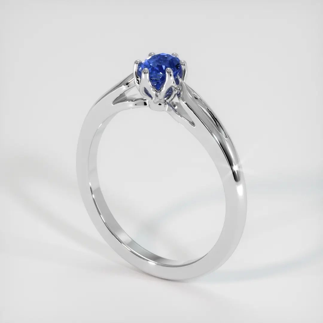 2.5Ct Blue Oval Cut Solitaire Ring For Her | Birthstone Gift Ring For Mother | Single Stone Ring | Simple Design Ring