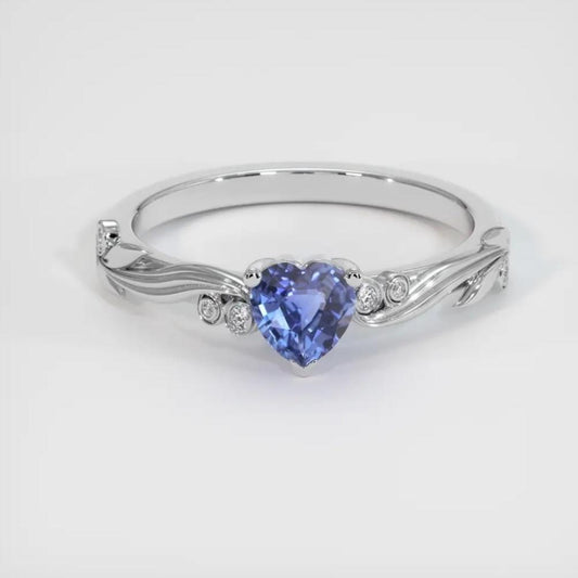 2.5Ct Blue Heart Cut Solitaire Ring For Her | Proposal Ring For Girlfriend | Valentine's Gift Ring | Statement Ring