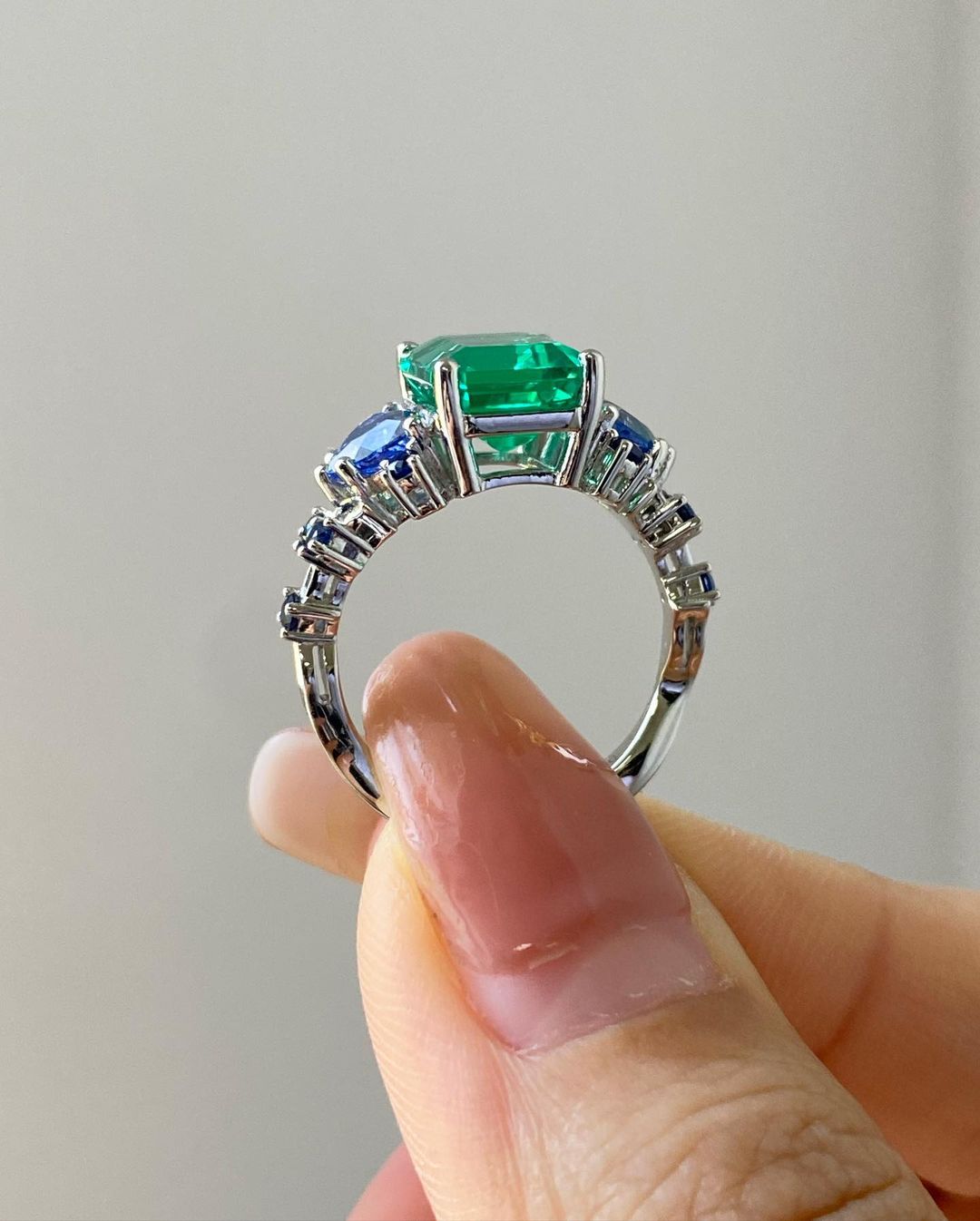 2.85Ct Green Emerald Cut Solitaire Ring | Wedding Ring For Women | Bridal Jewelry | Fancy Ring