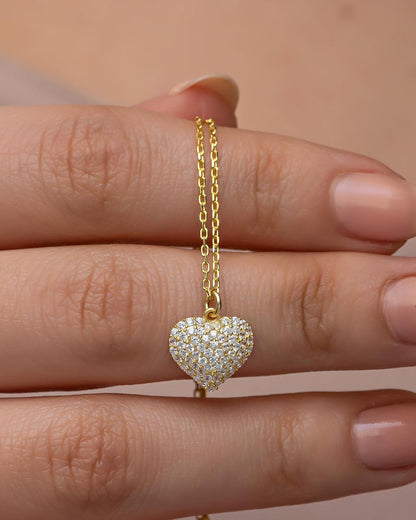 Heart Shape 3.20Ct White Round Cut Cluster Pendant | Wedding Gift Pendant For Bridal | Lovable Pendant For Her | Luxury Jewelry