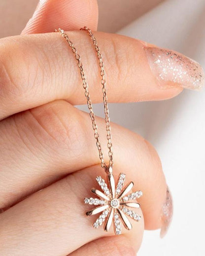 Wildflower Shape 2.10Ct White Round Cut Bezel Pendant | Engagement Gift Pendant For Fiancée | High Quality Pendant | Glamorous Pendant For Women