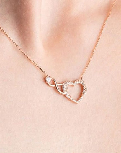 Infinity Heart Shape 2.98Ct White Round Cut Prong Pendant | Special Occasion Pendant | Forever One Pendant | Anniversary Gift Pendant