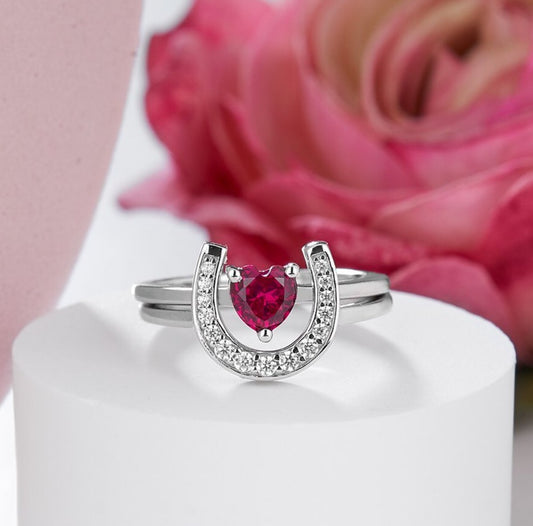 2.5Ct Pink Heart Cut Solitaire Ring Set | Wedding Bridal Ring Set | Unique Ring | Promise Ring For Women