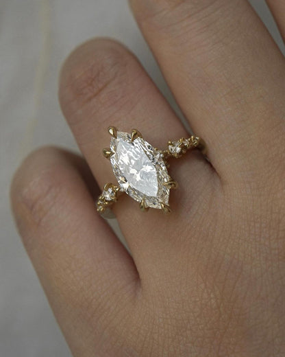 2.8Ct White Marquise Cut Solitaire Ring | Engagement Ring For Her | Trendy Ring | Occasion Ring
