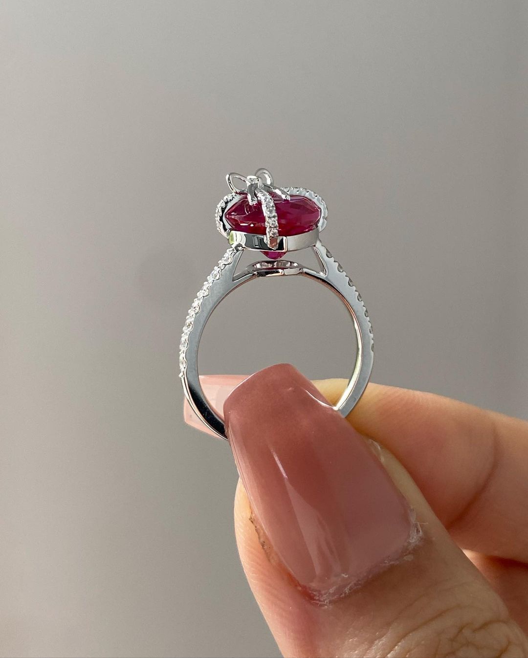 2.88Ct Red Heart Cut Solitaire Ring | Casual Wear Ring For Women | Surprise Gift For Fiancée