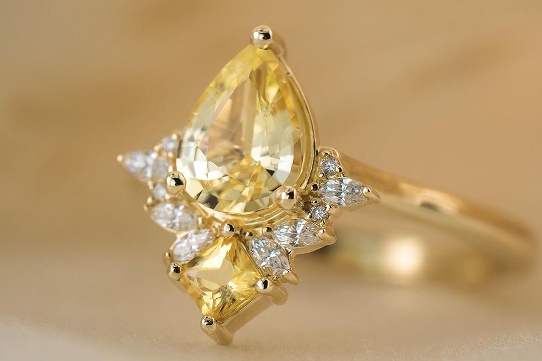 2.8Ct Canary Yellow Pear Cut Solitaire Ring | Party Wear Ring For Women | Fancy Ring | Designer Ring