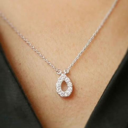 Teardrop Shape 1.70Ct White Round Cut Prong Pendant | Daily Wear Pendant For Her | Proposal Gift Pendant | Minimalist Pendant For Women