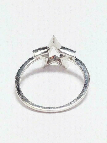 Star Shape 2.20Ct White Round Cut Pave Ring | Birthday Gift Ring | Statement Ring