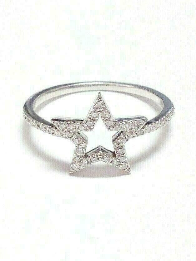 Star Shape 2.20Ct White Round Cut Pave Ring | Birthday Gift Ring | Statement Ring