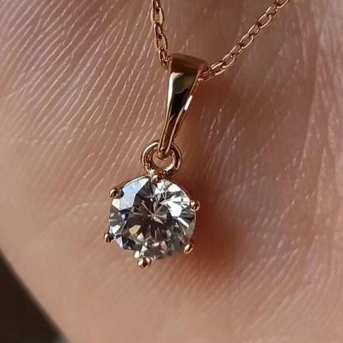 2.50Ct White Round Cut Solitaire Pendant | Daily Wear Pendant For Her | Classic Pendant | Handmade Pendant For Women