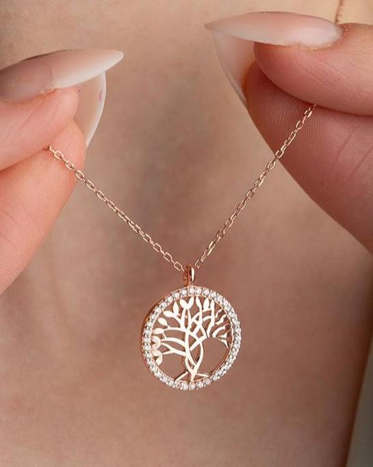 Tree of Round Shape 1.80Ct White Round Cut Pave Pendant | Special Occasion Pendant | Everyday Elegance Pendant | Stylish Pendant For Women