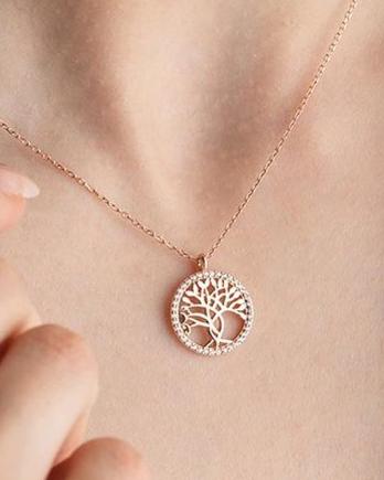 Tree of Round Shape 1.80Ct White Round Cut Pave Pendant | Special Occasion Pendant | Everyday Elegance Pendant | Stylish Pendant For Women