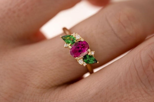 2.6Ct Pink Oval Cut Solitaire Ring | Birthstone Ring For Women | Fancy Ring For Her | Classy Design Ring