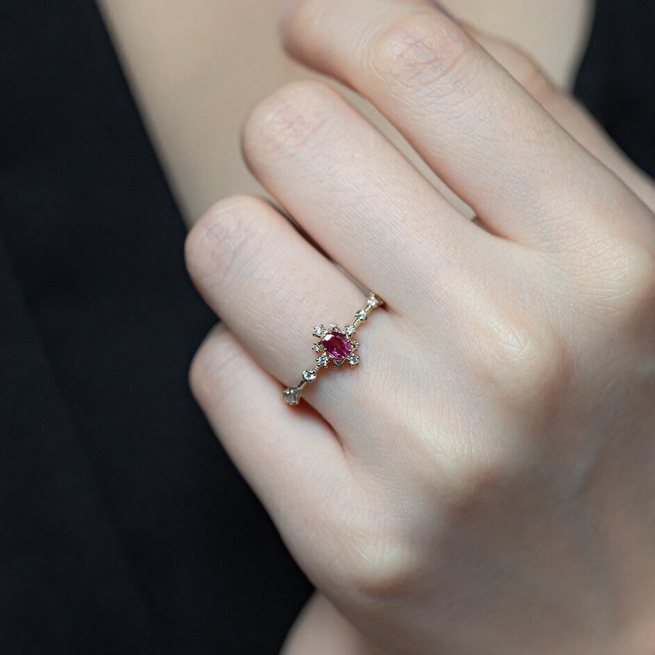 2.6CT Pink Oval Cut Solitaire Ring | Birthstone Bridal Ring | Minimalist Ring | Proposal Ring For Her