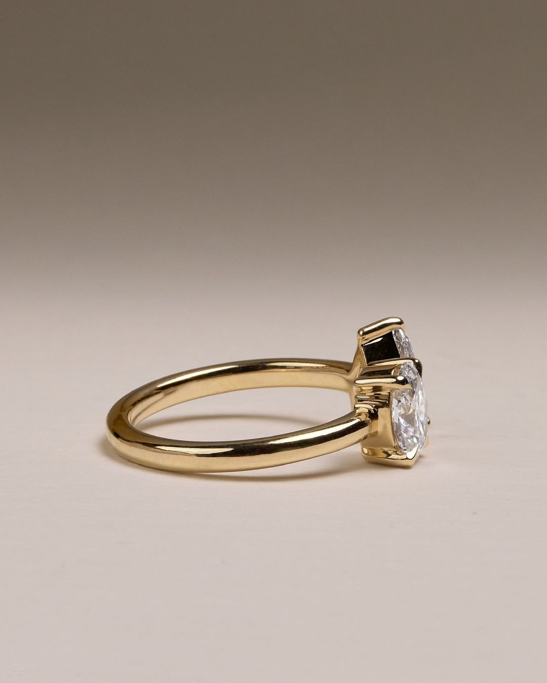 2.2Ct White Oval And Pear Cut Two Stone Ring | Anniversary Gift Ring | Beautiful Ring | Surprise Gift Ring