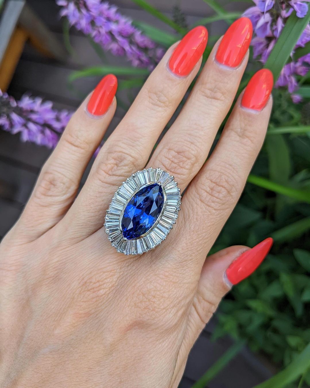 3.2Ct Blue Marquise Cut Bezel Set With Halo Ring For Her | Bridesmaid Wedding Ring | Celebrity Style Ring | Fashion Jewelry Piece